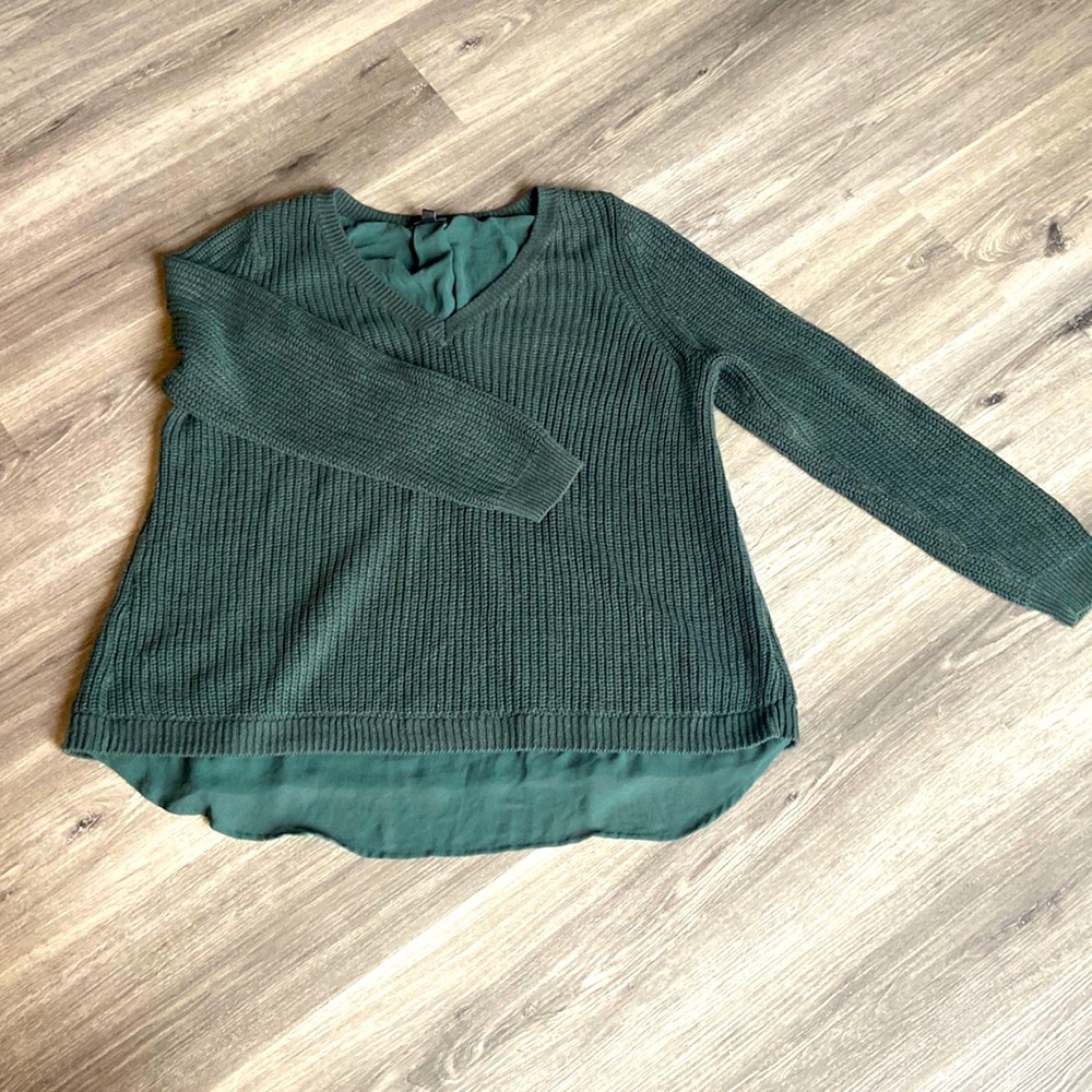 Beautiful green sweater.